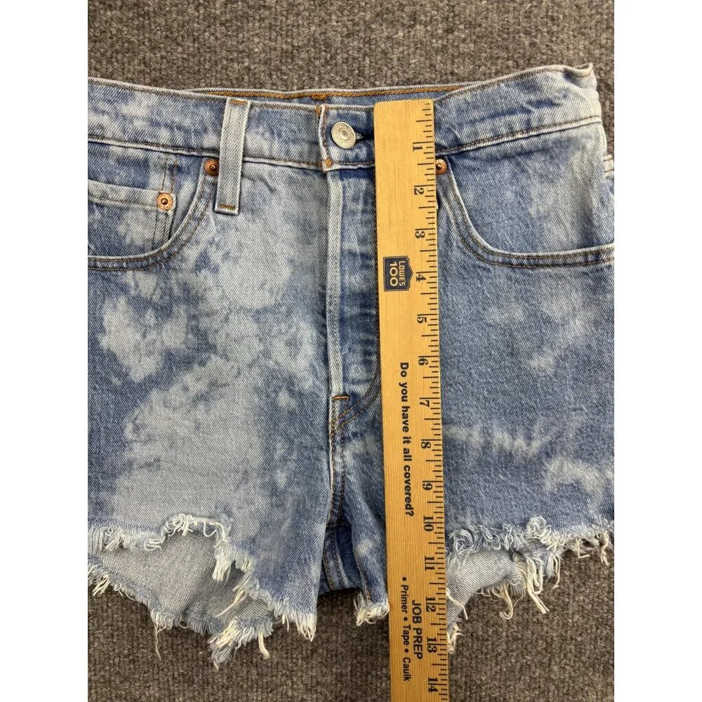 Levi's Denim Shorts Womens 25 Button Fly Cutoff‎ Raw Hem Acid Wash 56327-0055
